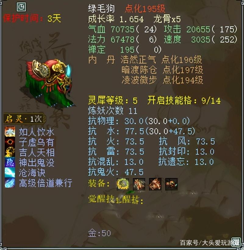 【大话黄金兽饰品，大话2黄金兽带什么技能好】-第5张图片