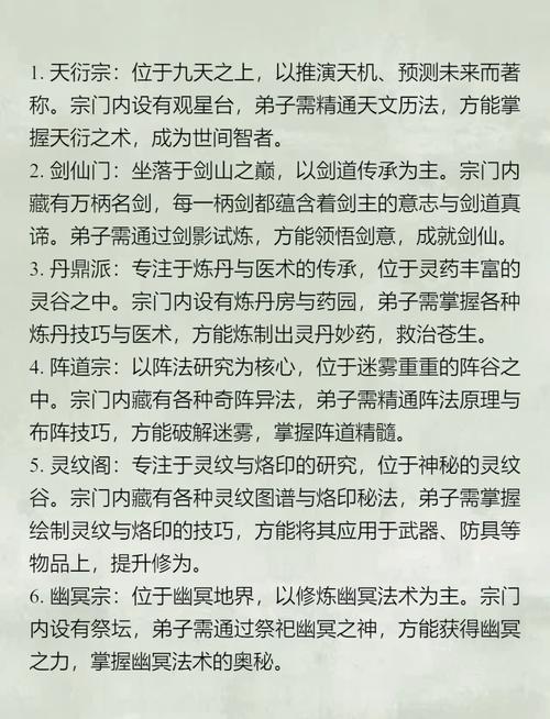 修不修真门派大全-修不修真仙界之门-第5张图片