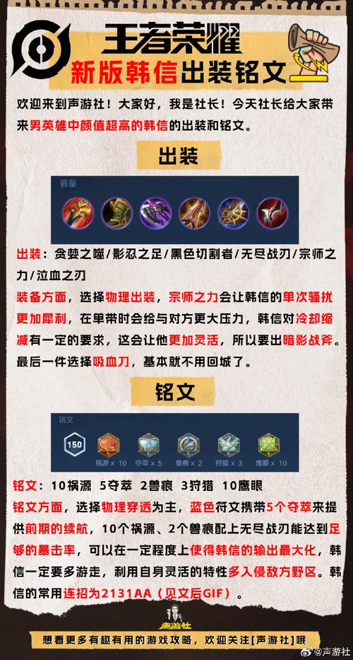 关于“王者荣耀韩信的装备和铭文”的解答-第4张图片