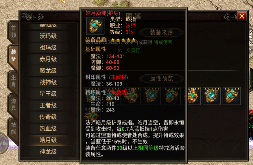 皓月上面的装备是什么，皓月上面的装备是什么-第3张图片